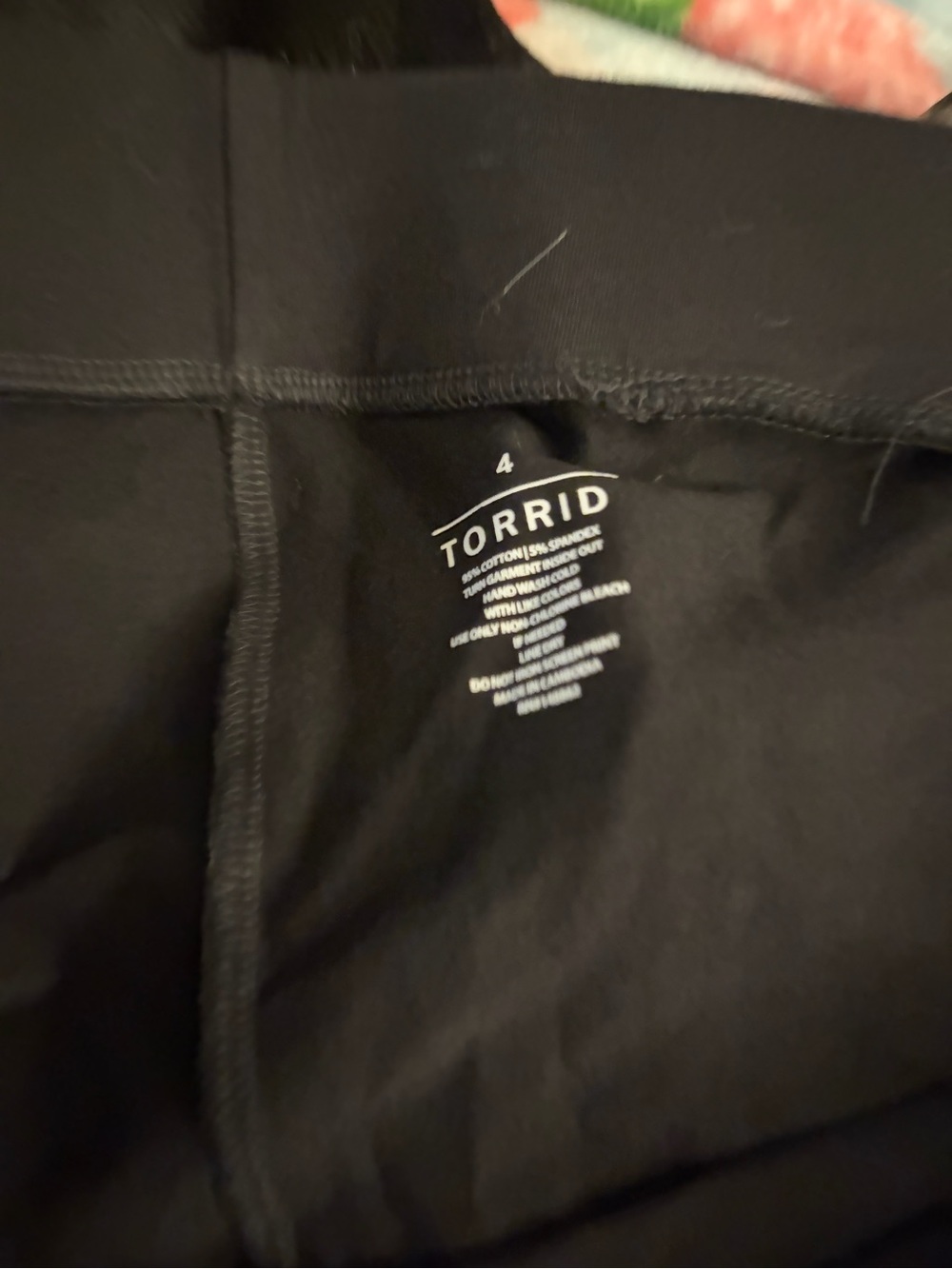 torrid Black Leggings with Pattern - Solid Black